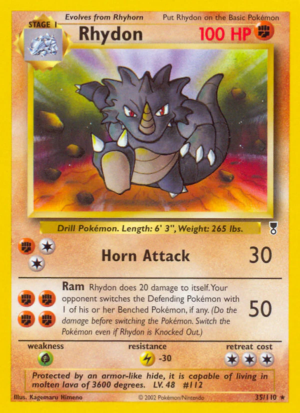 Rhydon (35/110) - [Reverse Holo] Legendary Collection (LC)