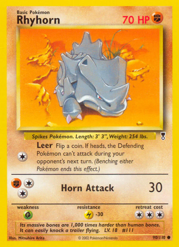 Rhyhorn (90/110) - [Reverse Holo] Legendary Collection (LC)