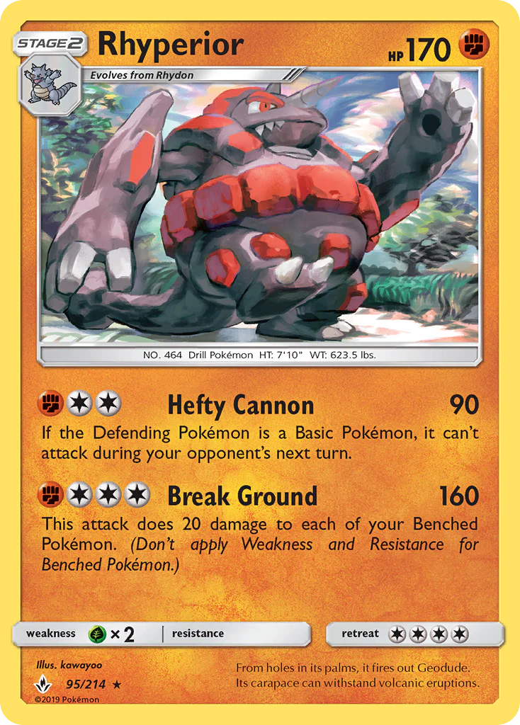 Rhyperior (95/214) - [Reverse Holo] Unbroken Bonds (UNB)