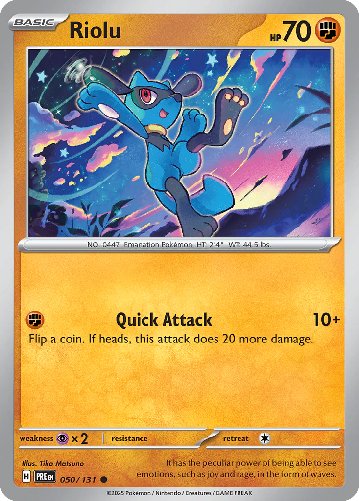 Riolu (50/131) - [Reverse Holo] Prismatic Evolutions (PRE)
