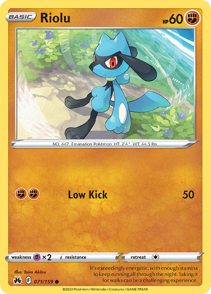Riolu (71/159) - [Reverse Holo] Crown Zenith (CRZ)