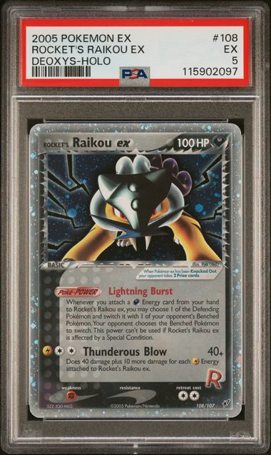 Rocket's Raikou ex #108 - [Graded PSA 5] Deoxys (DX)