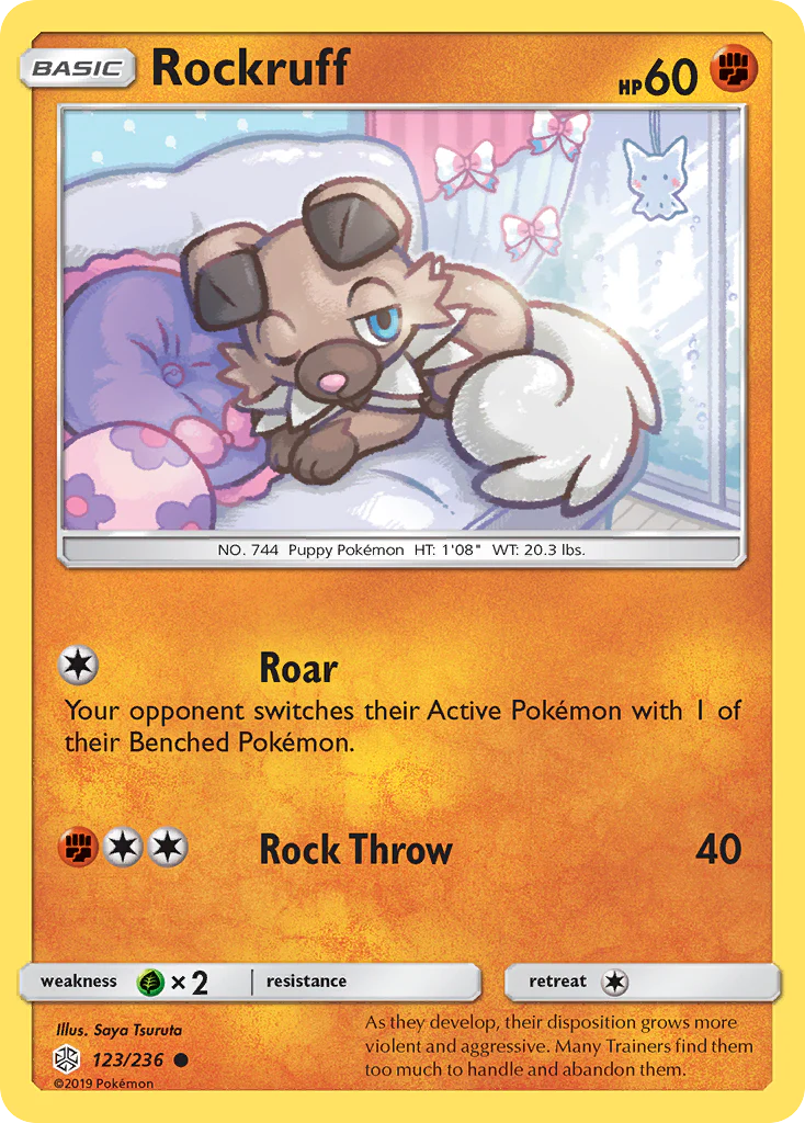 Rockruff (123/236) - [Reverse Holo] Cosmic Eclipse (CEC)