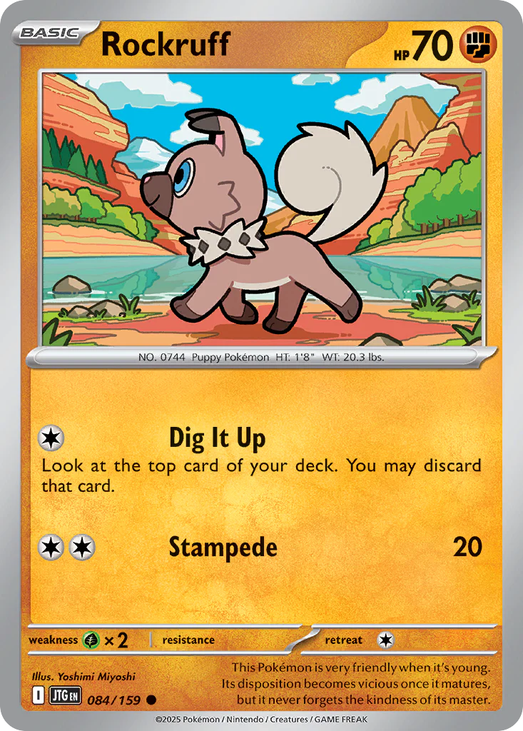 Rockruff (84/159) - [Reverse Holo] Journey Together (JTG)