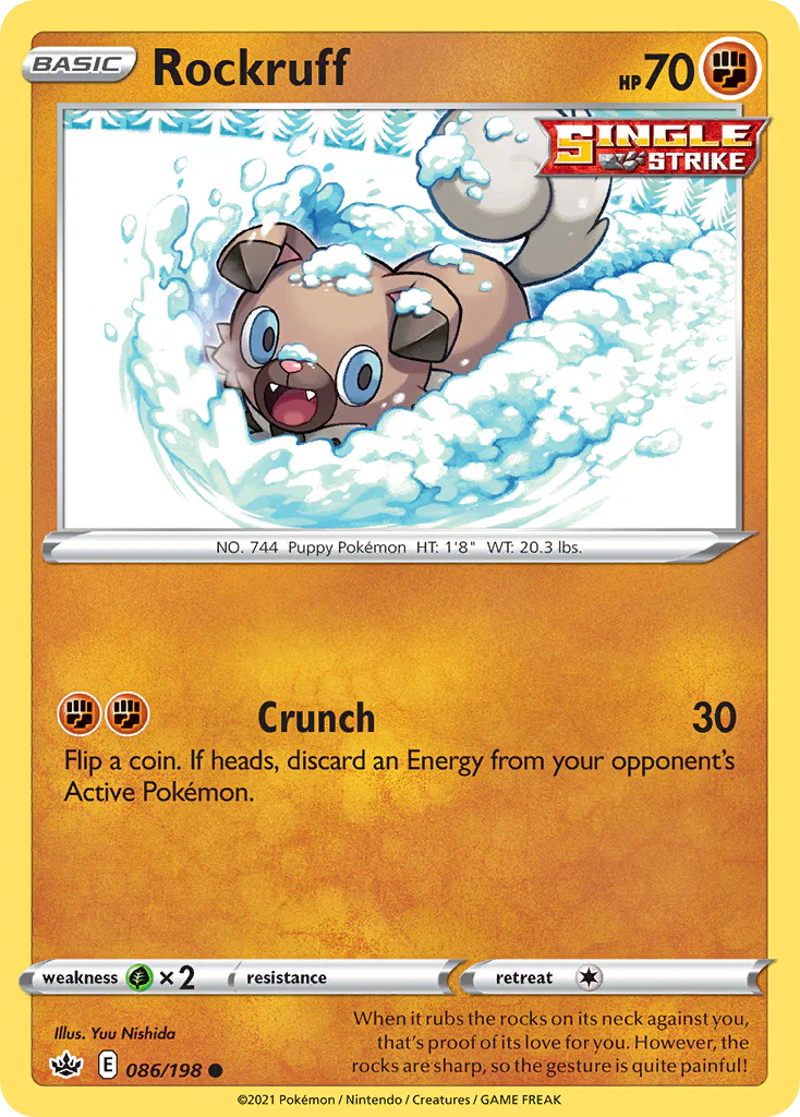Rockruff (86/198) - [Reverse Holo] Chilling Reign (CRE)