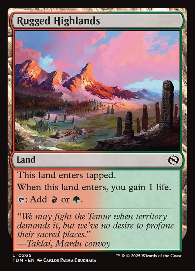 Rugged Highlands (265) - [Foil] Tarkir: Dragonstorm (TDM)