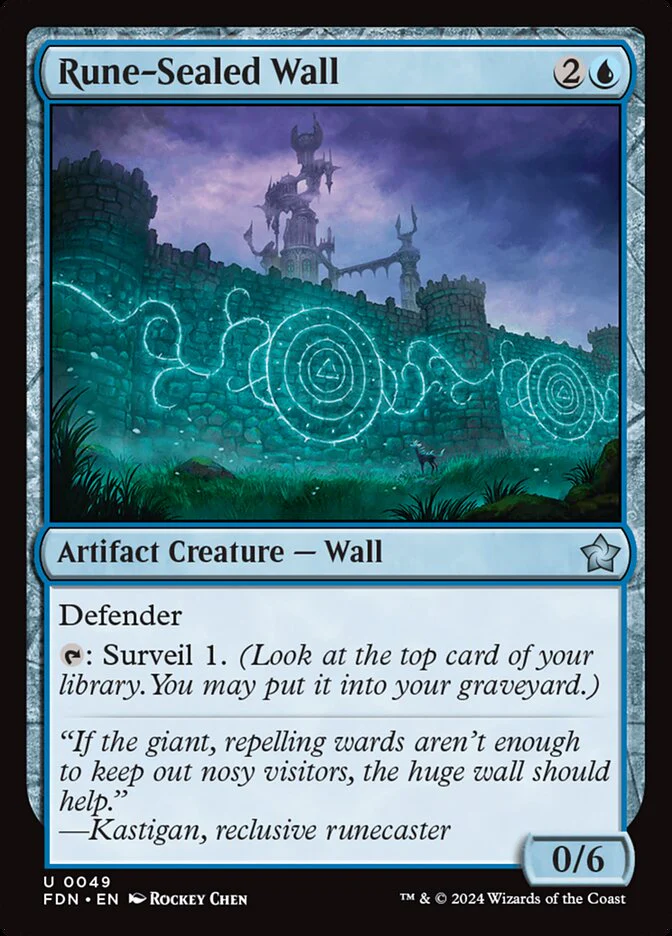 Rune-Sealed Wall - [Foil] Foundations (FDN)