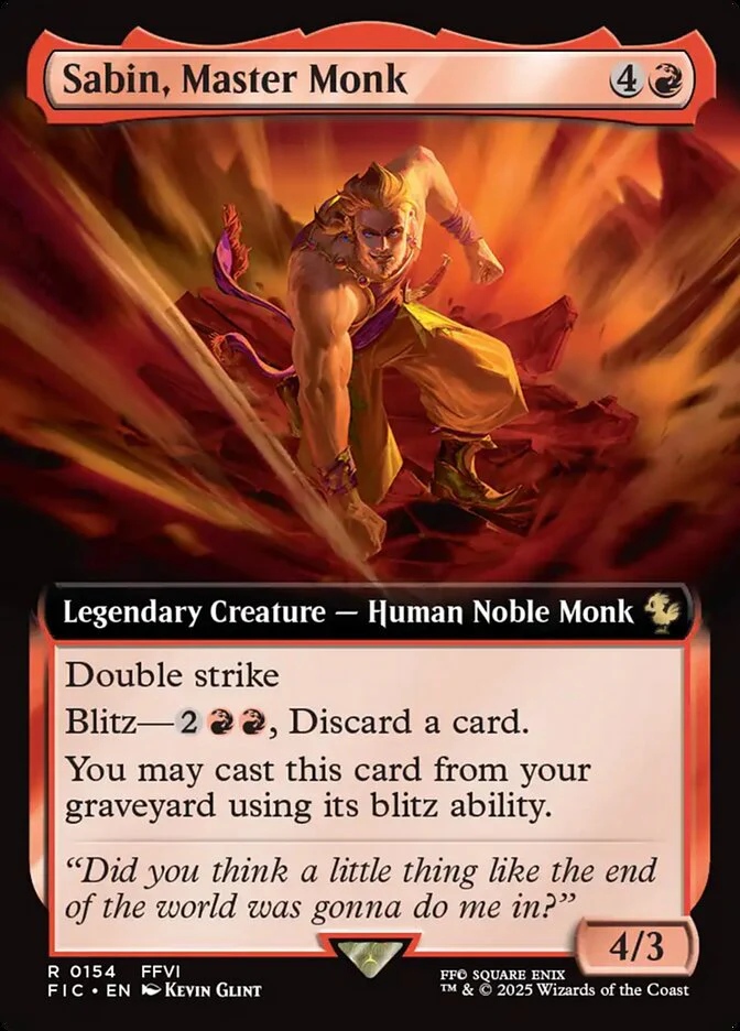 Sabin, Master Monk (154) - [Extended Art] Final Fantasy Commander (FIC)