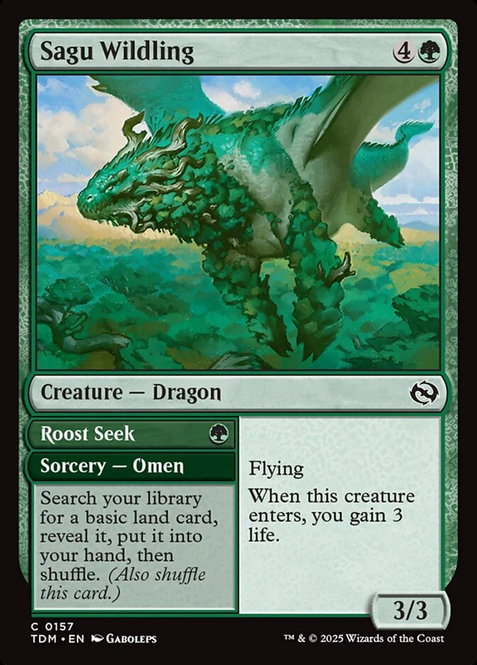 Sagu Wildling // Roost Seek (157) - [Foil] Tarkir: Dragonstorm (TDM)