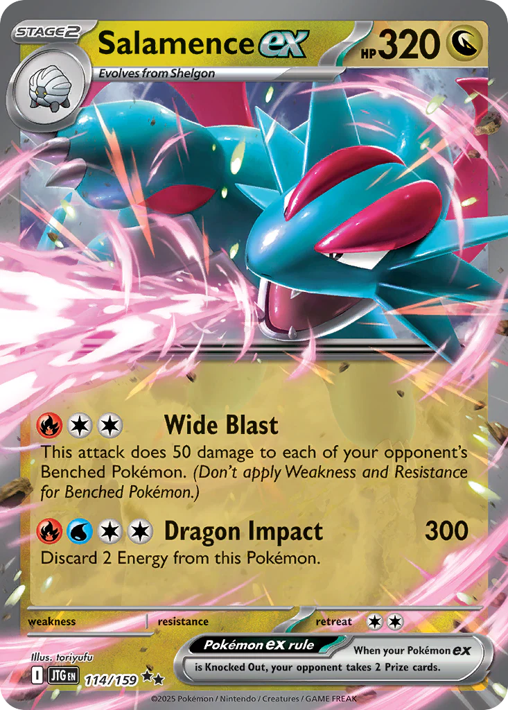 Salamence ex (114/159) - [Holo Foil] Journey Together (JTG)