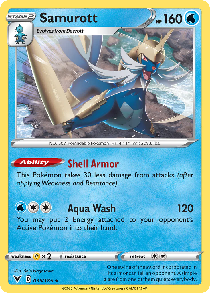 Samurott (35/185) - [Reverse Holo] Vivid Voltage (VIV)