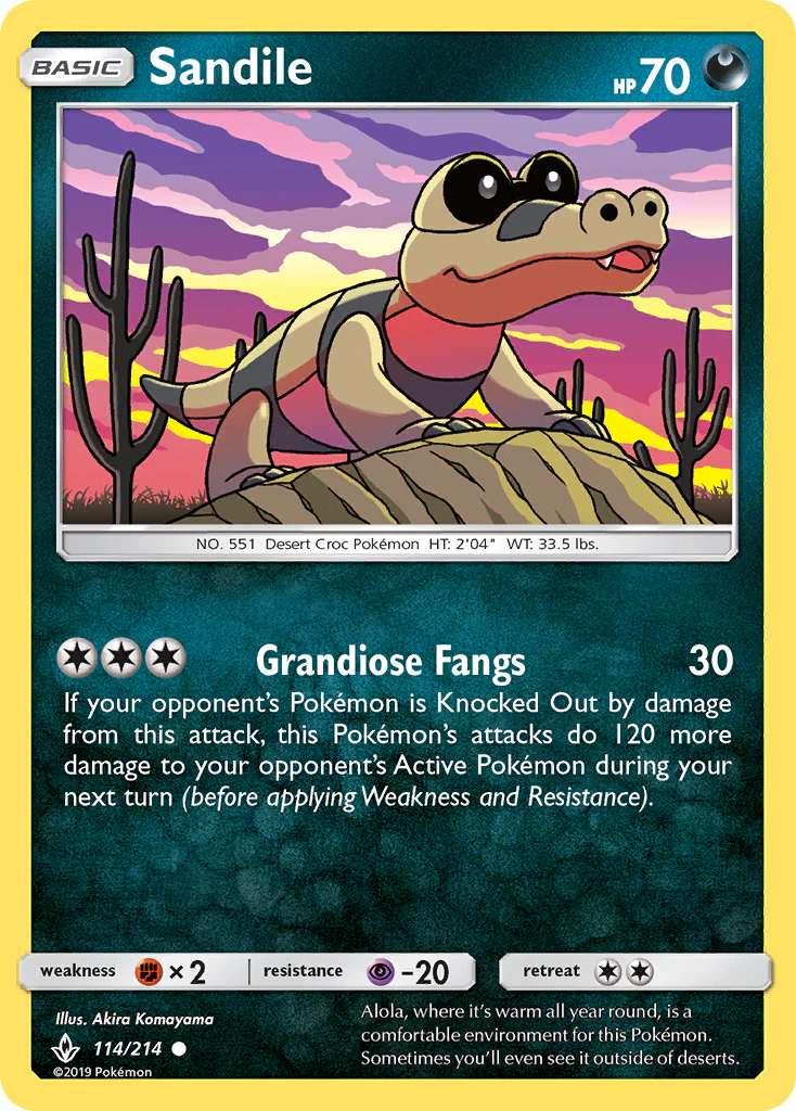 Sandile (114/214) - [Reverse Holo] Unbroken Bonds (UNB)