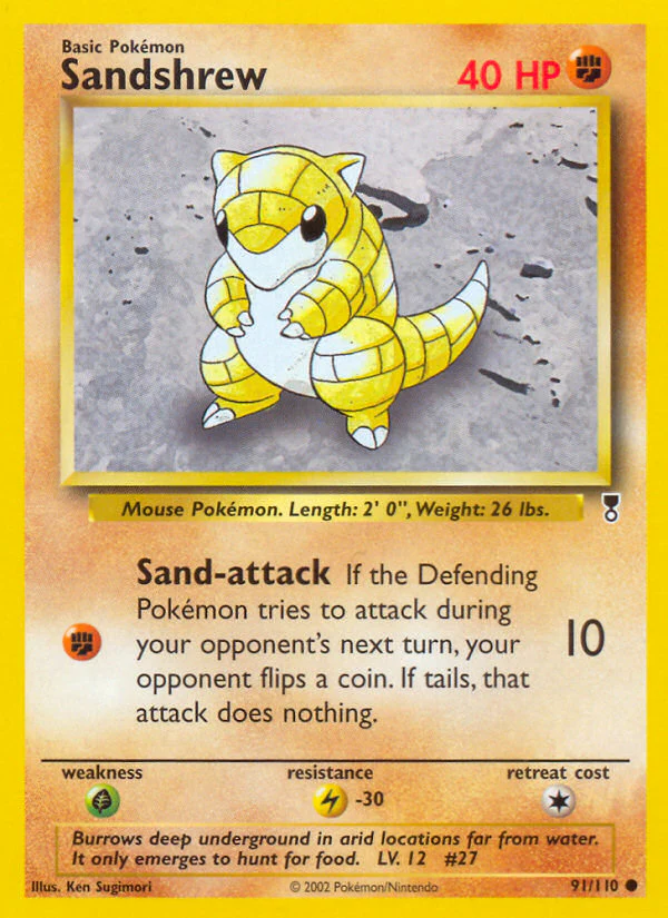 Sandshrew (91/110) - [Reverse Holo] Legendary Collection (LC)