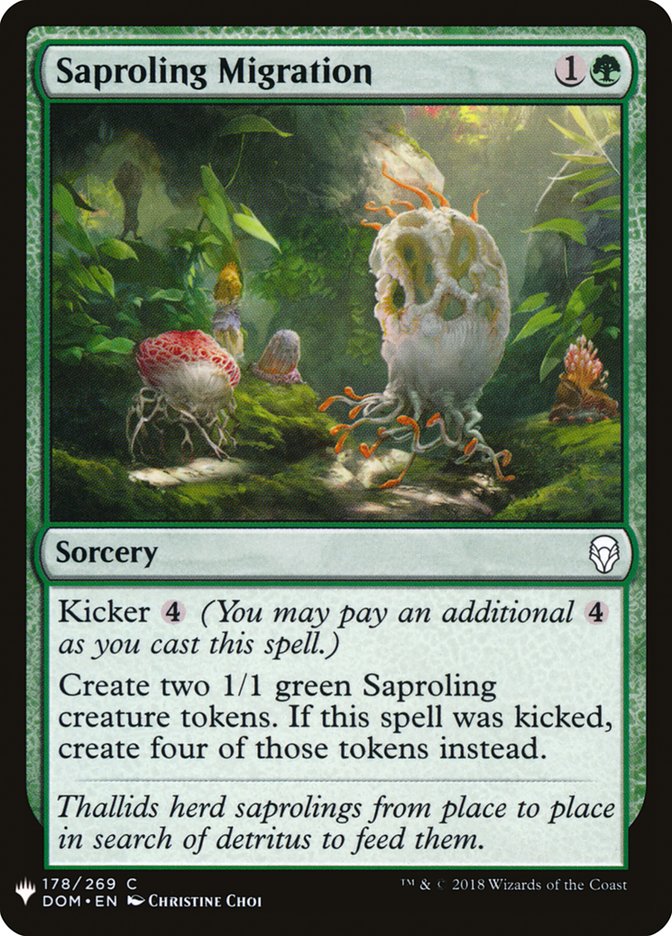 Saproling Migration - The List (PLST)