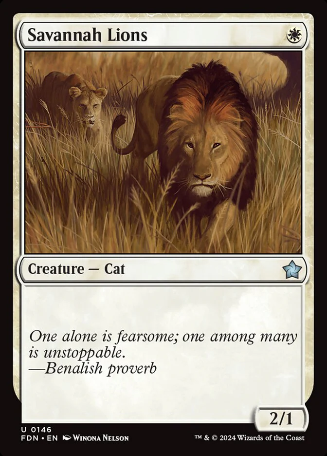 Savannah Lions - [Foil] Foundations (FDN)