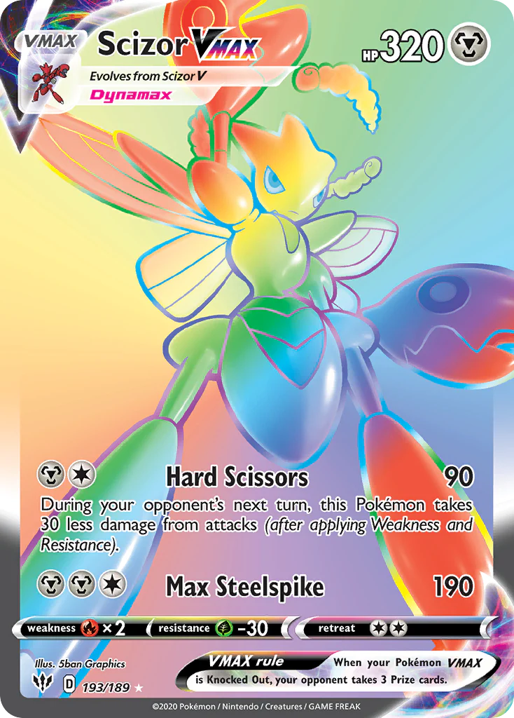 Scizor VMAX (193/189) - [Rainbow Holo] Darkness Ablaze (DAA)