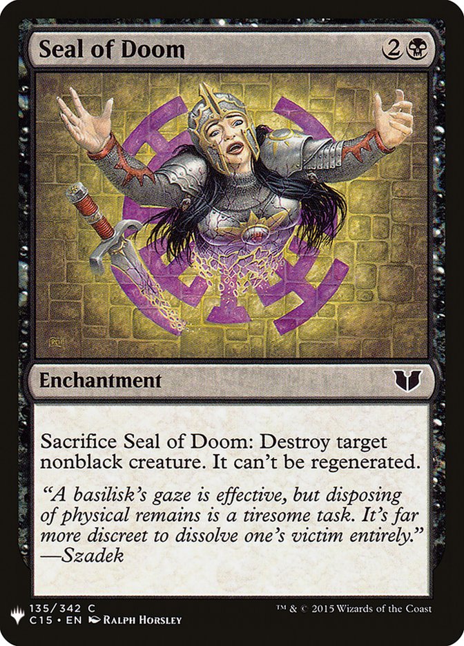 Seal of Doom - The List (PLST)