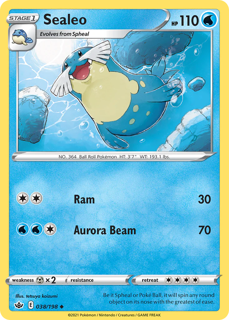 Sealeo (38/198) - [Reverse Holo] Chilling Reign (CRE)