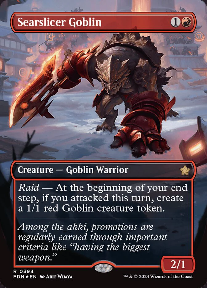 Searslicer Goblin - [Mana Foil, Borderless] Foundations (FDN)