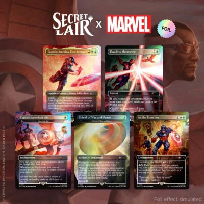 Secret Lair Drop: Secret Lair x Marvel's Captain America - [Rainbow Foil Edition] Secret Lair Drop Series (SLD)