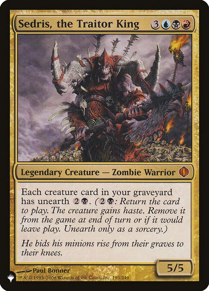 Sedris, the Traitor King - The List (PLST)