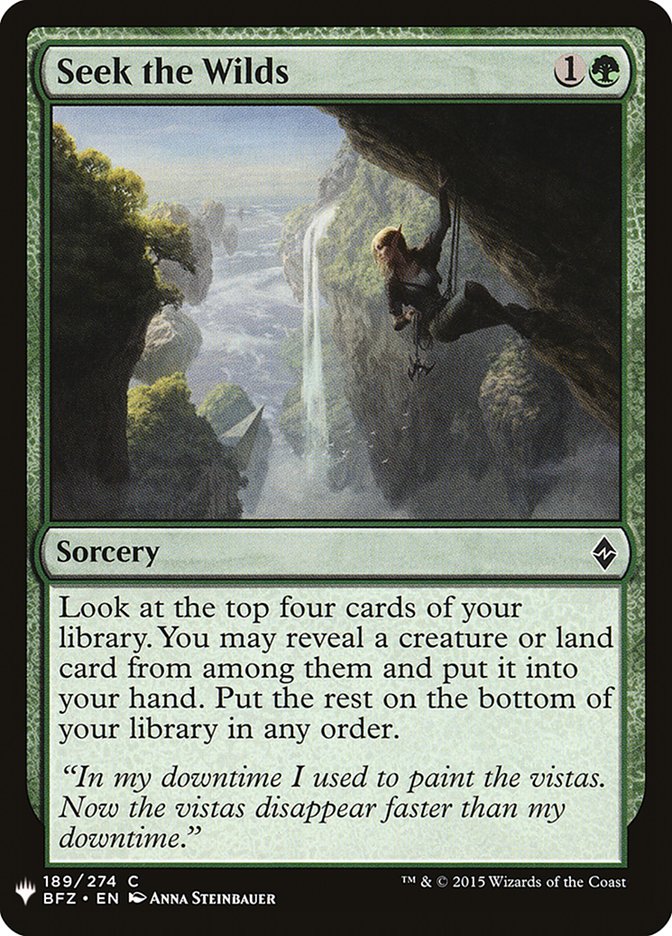 Seek the Wilds - The List (PLST)