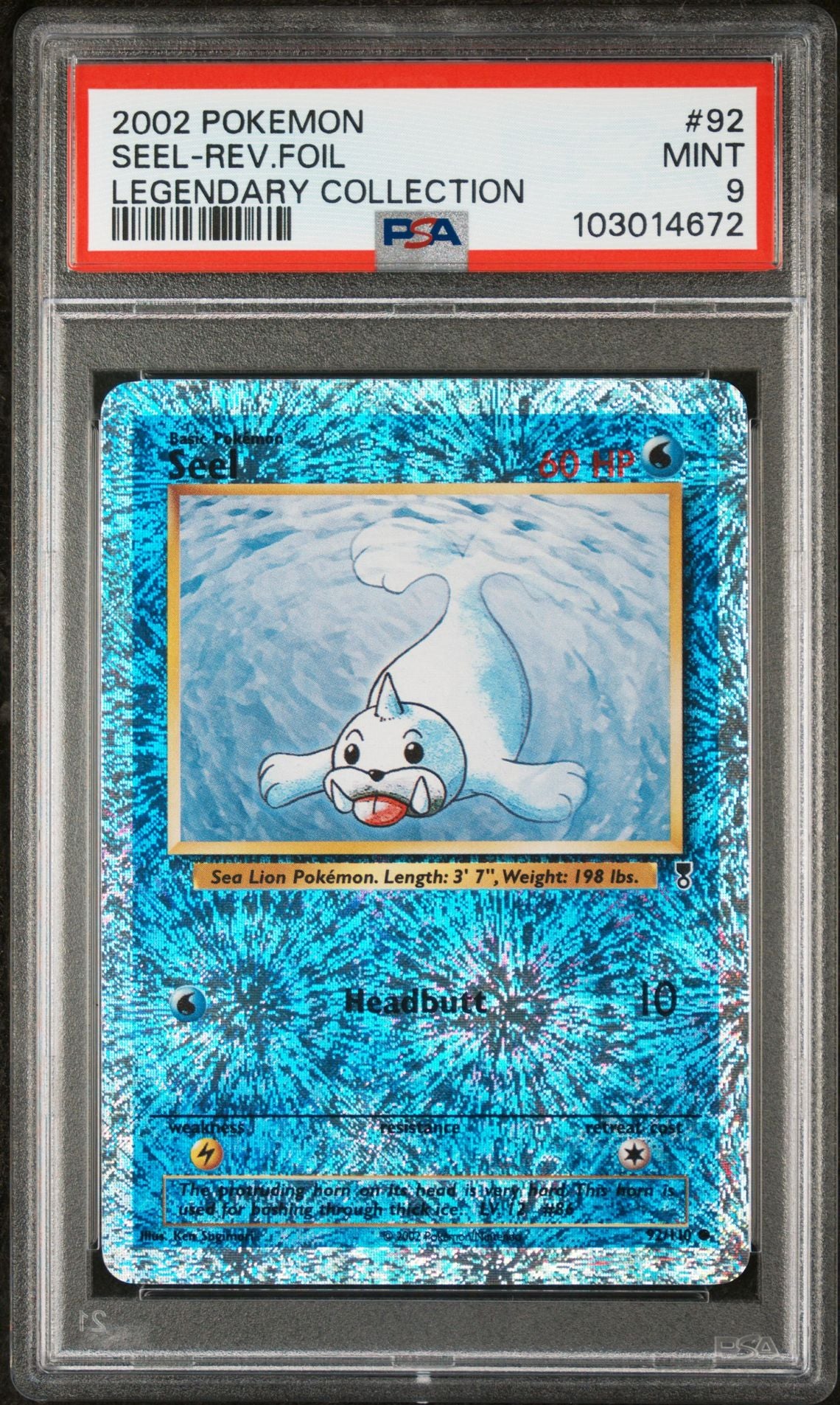 Seel #92 - [Reverse Holo, Graded PSA 9] Legendary Collection