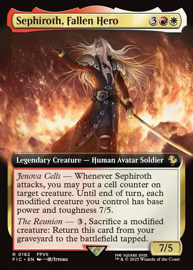 Sephiroth, Fallen Hero (182) - [Extended Art] Final Fantasy Commander (FIC)