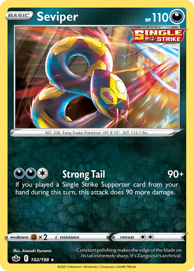 Seviper (102/198) - Chilling Reign (CRE)