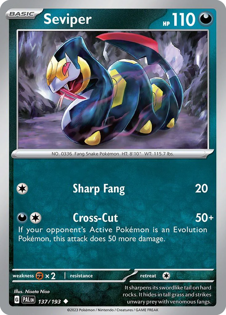 Seviper (137/193) - [Reverse Holo] Paldea Evolved (PAL)