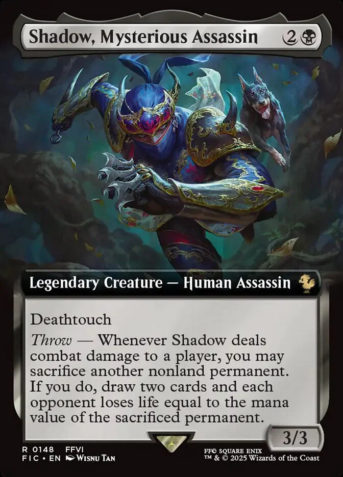 Shadow, Mysterious Assassin (148) - [Extended Art] Final Fantasy Commander (FIC)