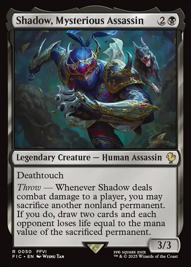 Shadow, Mysterious Assassin (50) - [Surge Foil] Final Fantasy Commander (FIC)