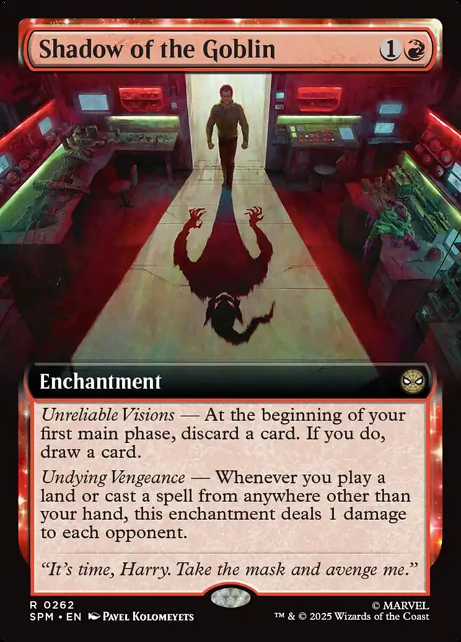 Shadow of the Goblin (262) - [Foil, Extended Art] Marvel's Spider-Man (SPM)