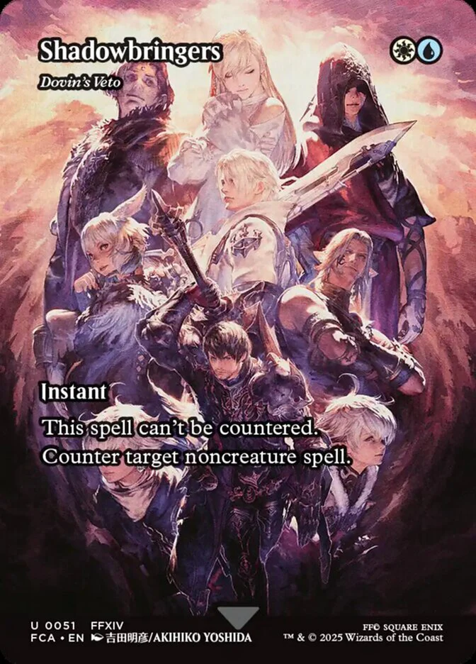 Shadowbringers - Dovin's Veto (51) - [Foil, Borderless] Final Fantasy: Through the Ages (FCA)