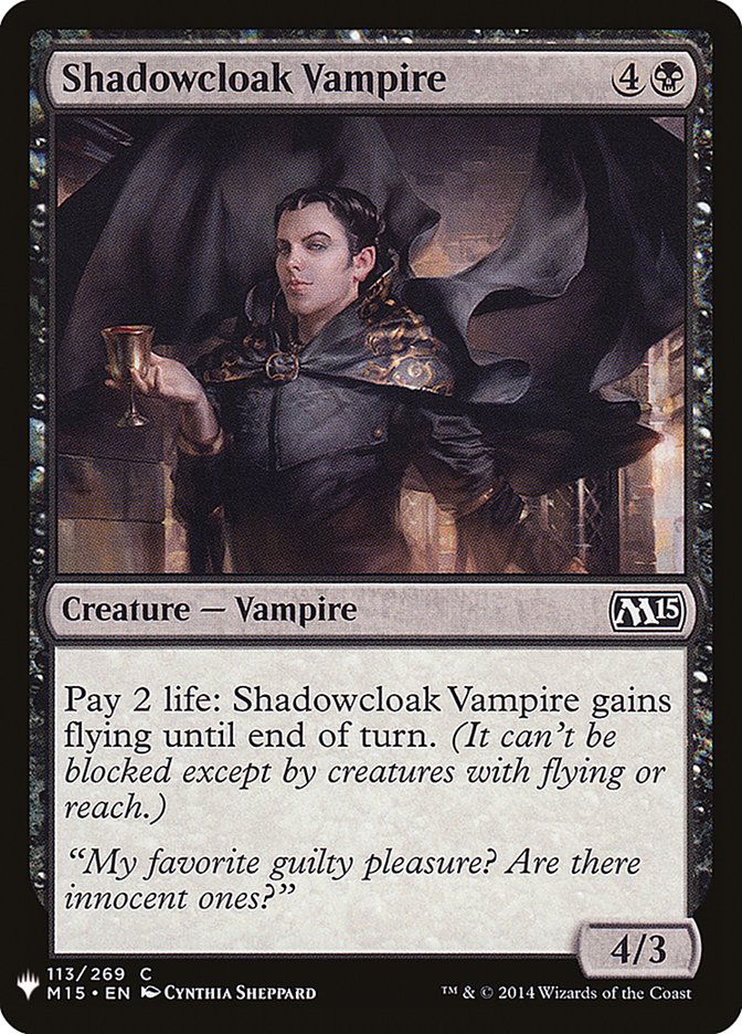 Shadowcloak Vampire - The List (PLST)