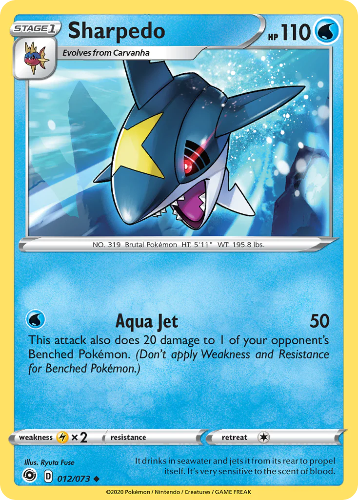 Sharpedo (12/73) - [Reverse Holo] Champion's Path (CPA)