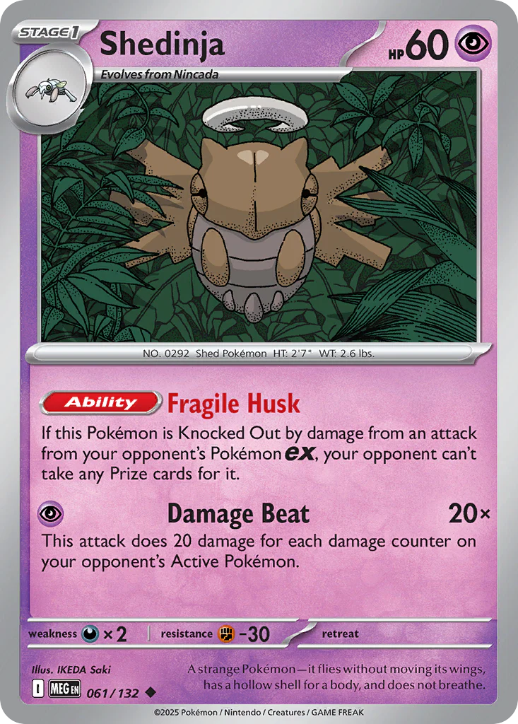 Shedinja (61/132) - [Reverse Holo] Mega Evolution (MEG)