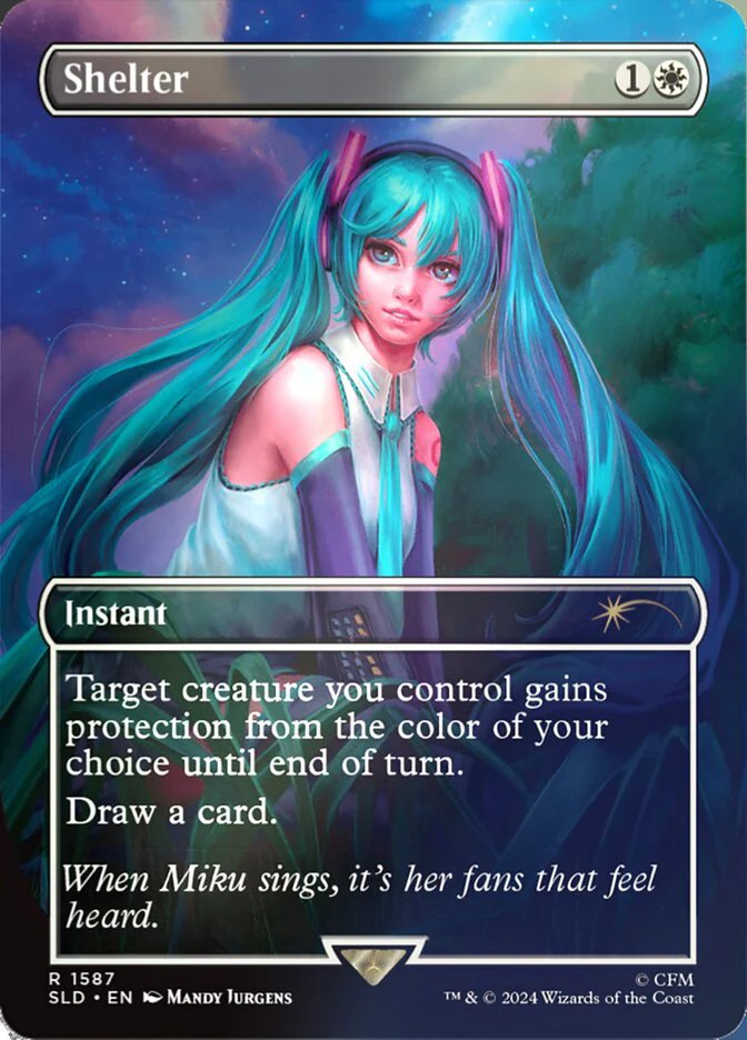 Shelter (1587‚òÖ) - [Foil, Borderless] Secret Lair Drop (SLD)