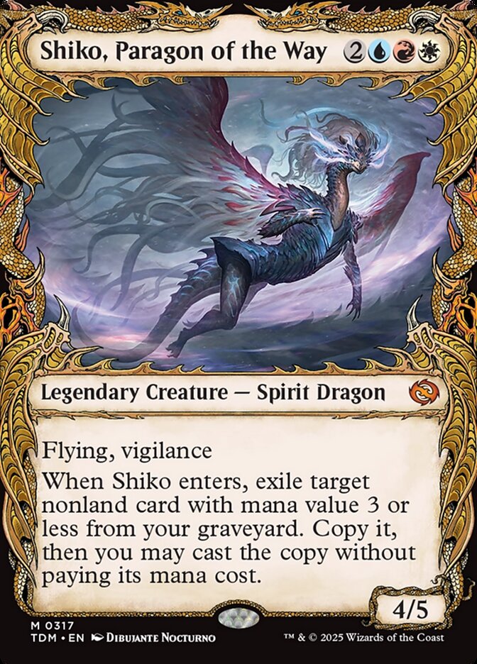 Shiko, Paragon of the Way (317) - [Foil, Showcase] Tarkir: Dragonstorm (TDM)