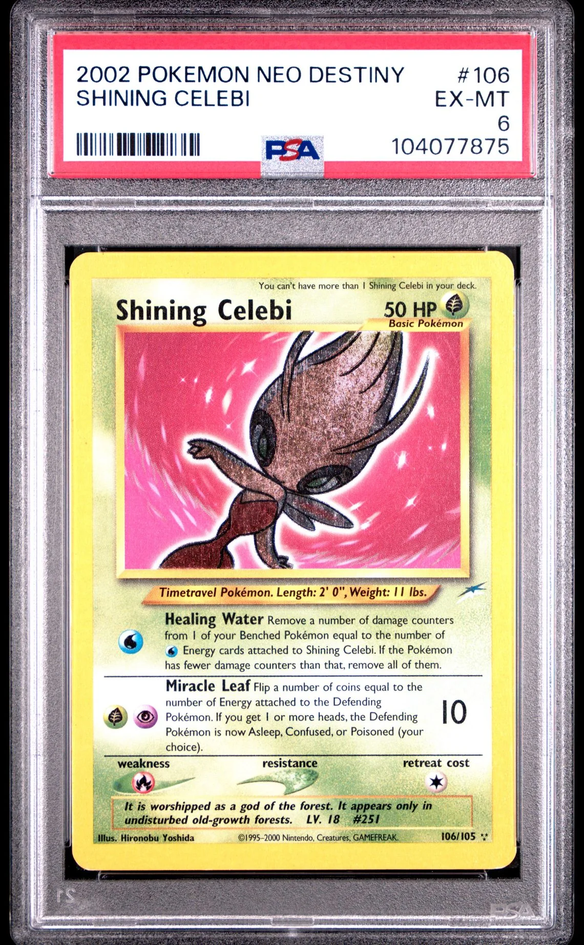Shining Celebi #106 - [Graded PSA 6] Neo Destiny
