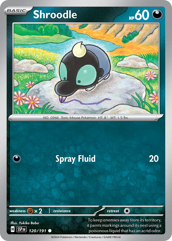 Shroodle (120/191) - [Reverse Holo] Surging Sparks (SSP)