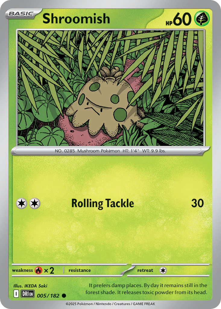 Shroomish (5/182) - [Reverse Holo] Destined Rivals (DRI)