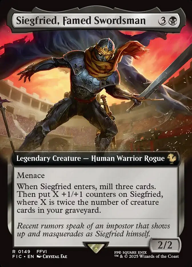 Siegfried, Famed Swordsman (149) - [Foil, Extended Art] Final Fantasy Commander (FIC)