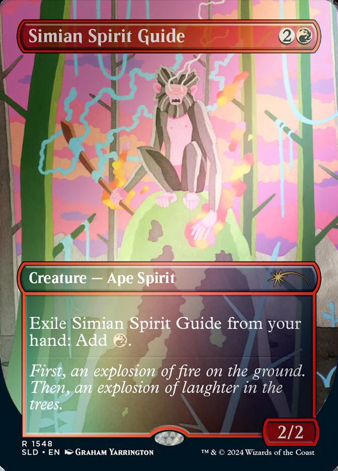 Simian Spirit Guide (1548‚òÖ) - [Foil, Borderless] Secret Lair Drop (SLD)