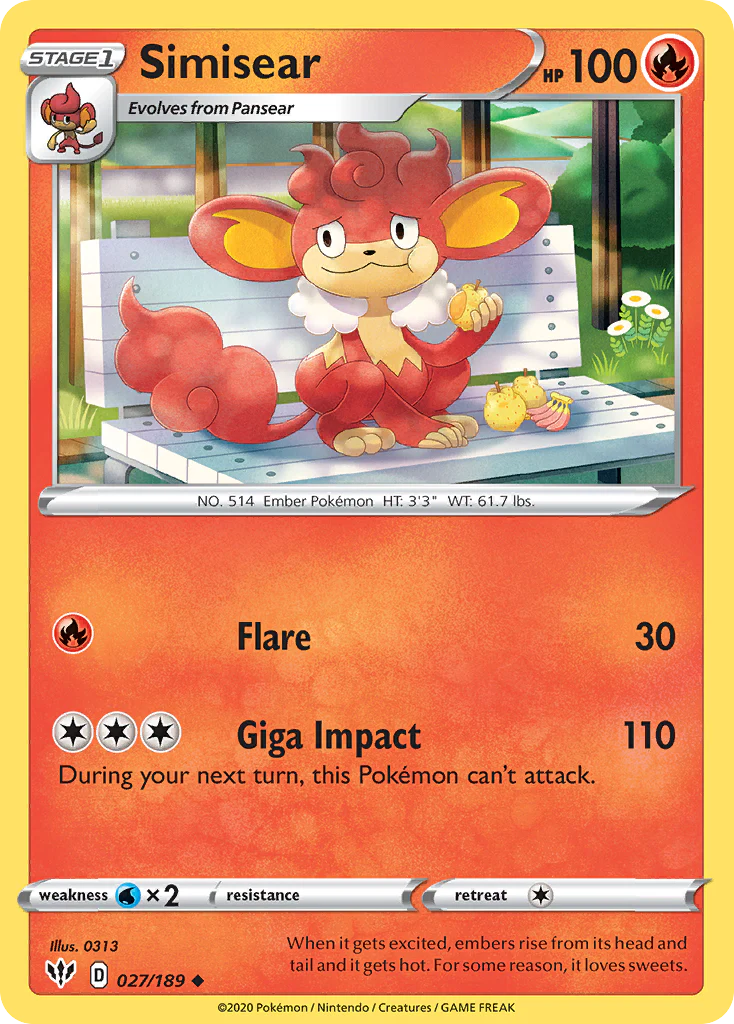 Simisear (27/189) - Darkness Ablaze (DAA)