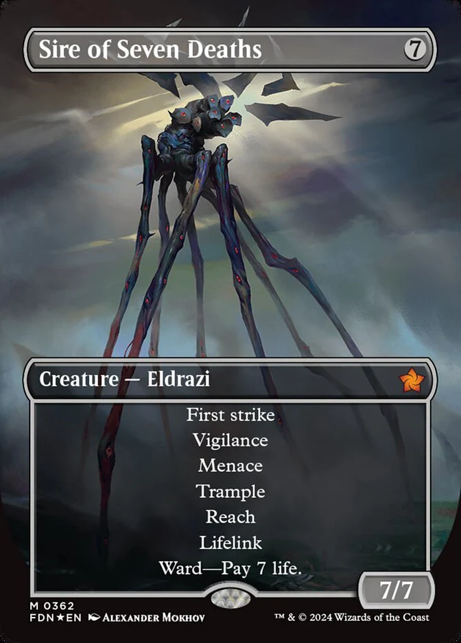 Sire of Seven Deaths - [Mana Foil, Borderless] Foundations (FDN)