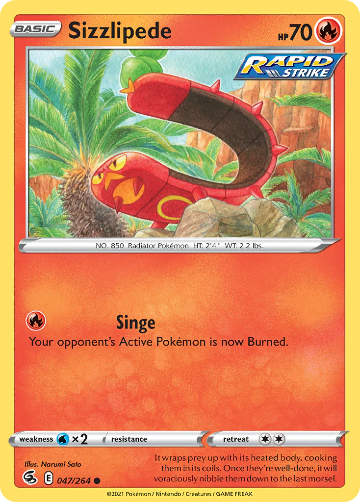 Sizzlipede (47/264) - Fusion Strike (FST)