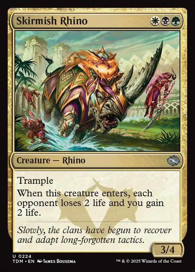 Skirmish Rhino (224) - [Foil] Tarkir: Dragonstorm (TDM)
