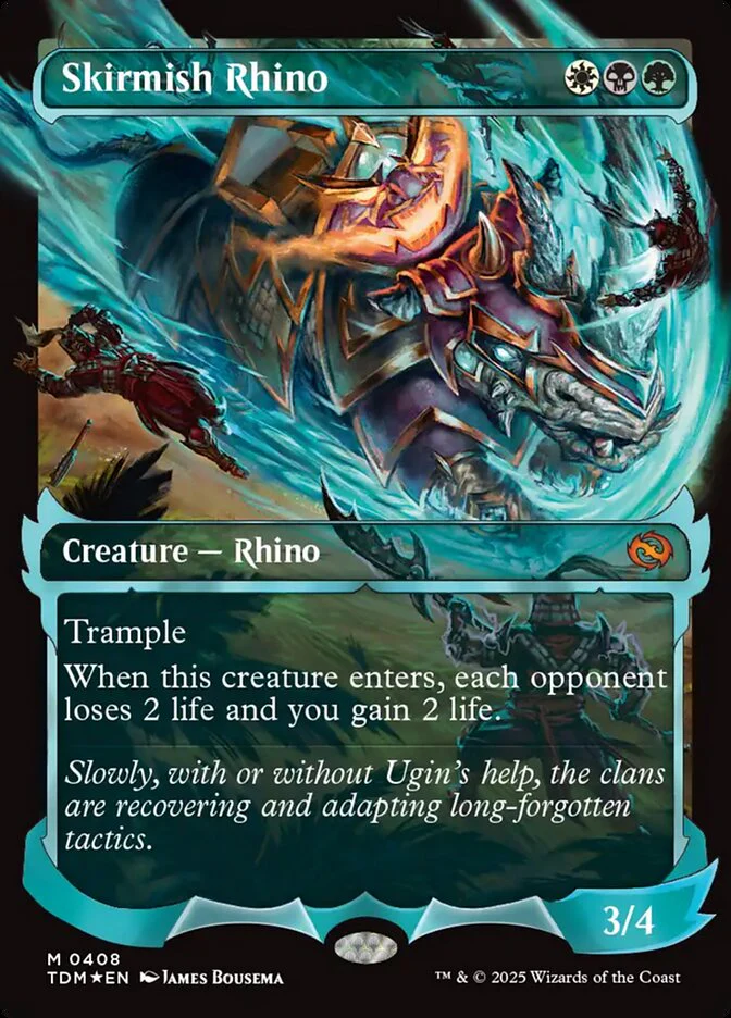 Skirmish Rhino (408) - [Foil, Showcase] Tarkir: Dragonstorm (TDM)