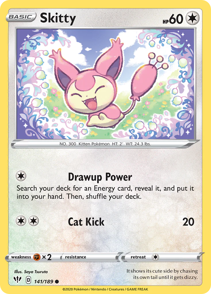 Skitty (141/189) - [Reverse Holo] Darkness Ablaze (DAA)